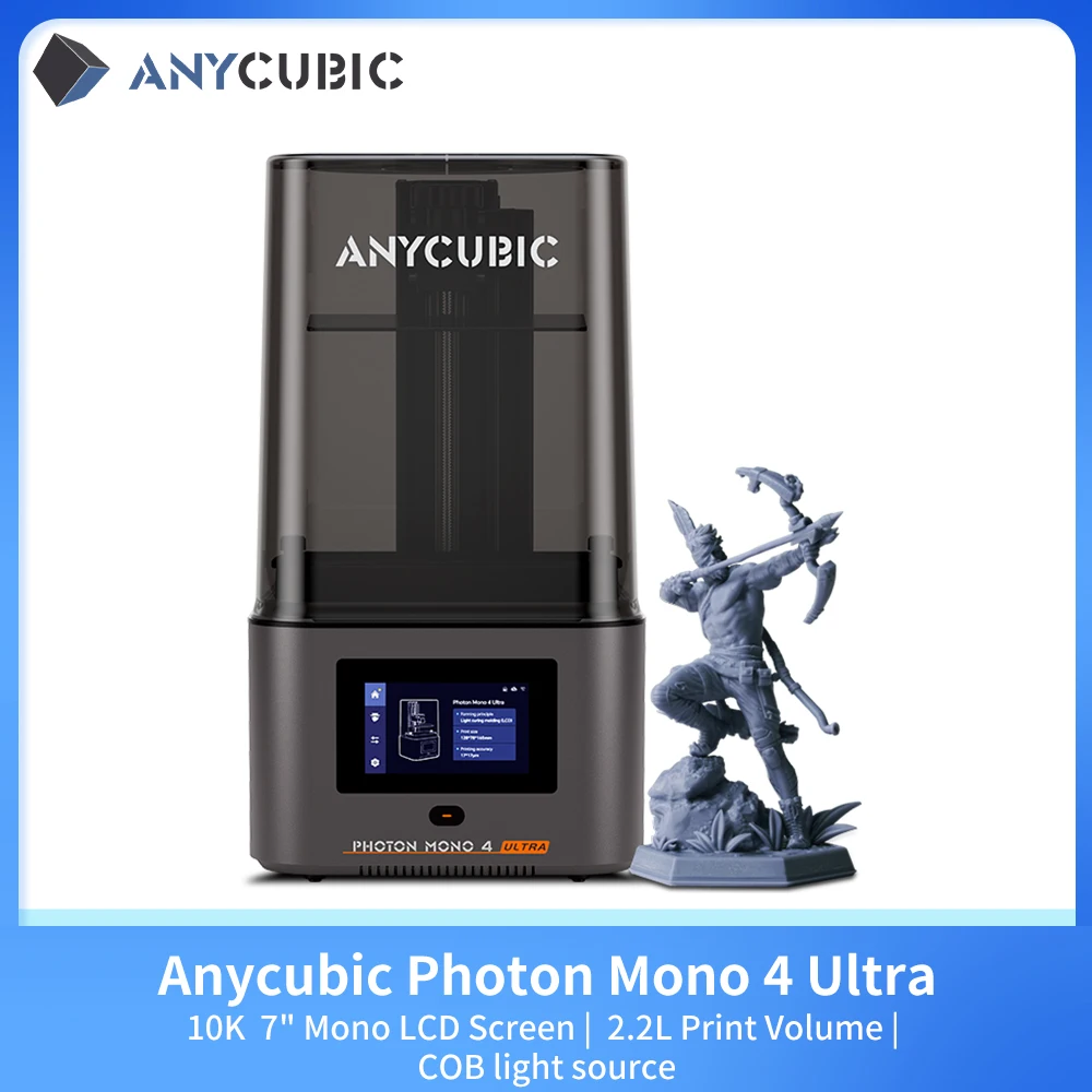 ANYCUBIC-Impressora 3D de Resina UV de Alta Velocidade, Photon Mono X 6Ks, 9.1 ", 6K LCD, SLA, Tamanho de Impressão