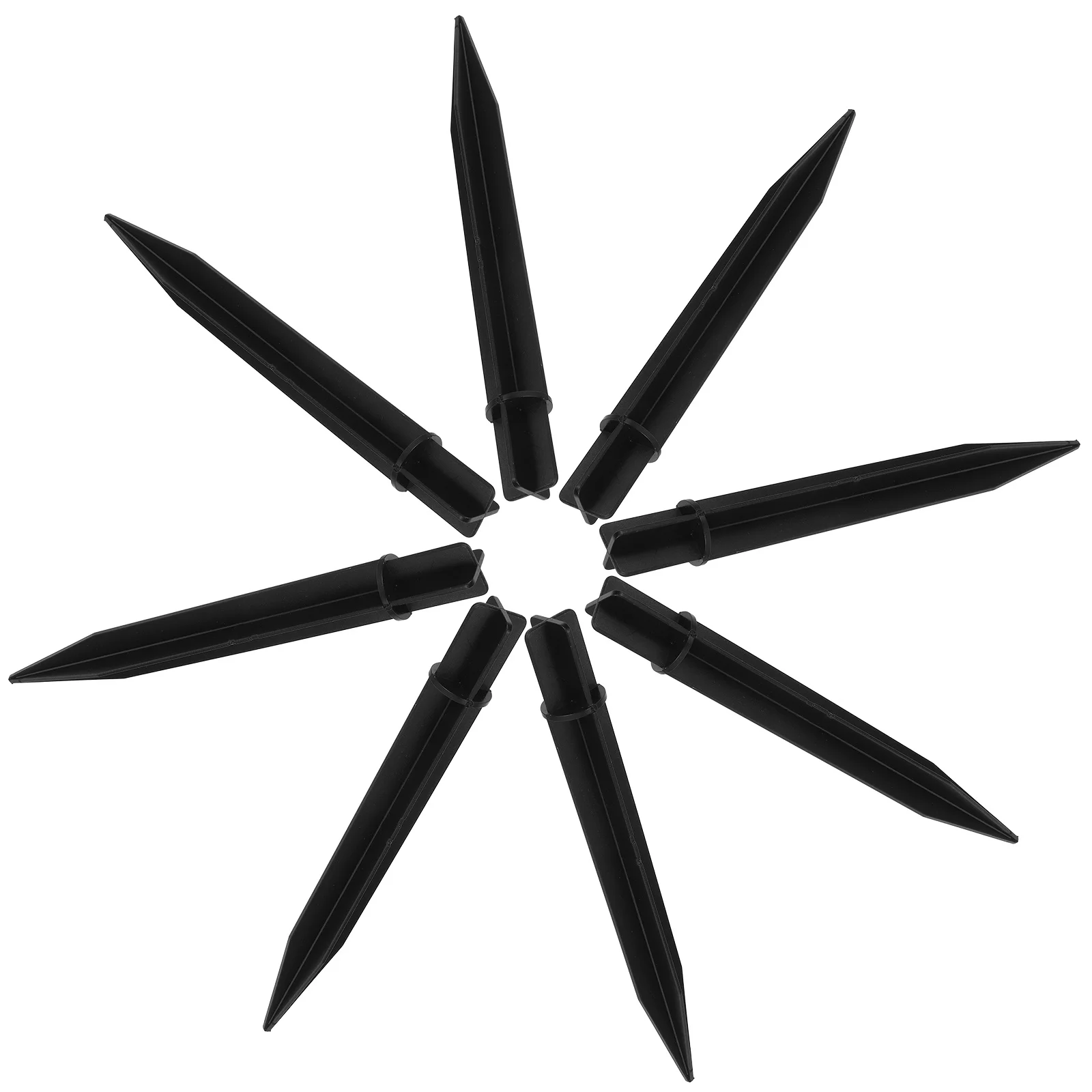 

10Pcs Simple Design ABS Ground Stakes Multi Functional Lawn Lamp Fixtures Wind Resistant Replacement Stakes for Solar Lights