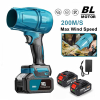 Brushless 2500W Electric Turbo Blowers Jet Fan 220M/S Violent Car Dryer Handheld Dust Blowing Tool for Makita 18V Battery