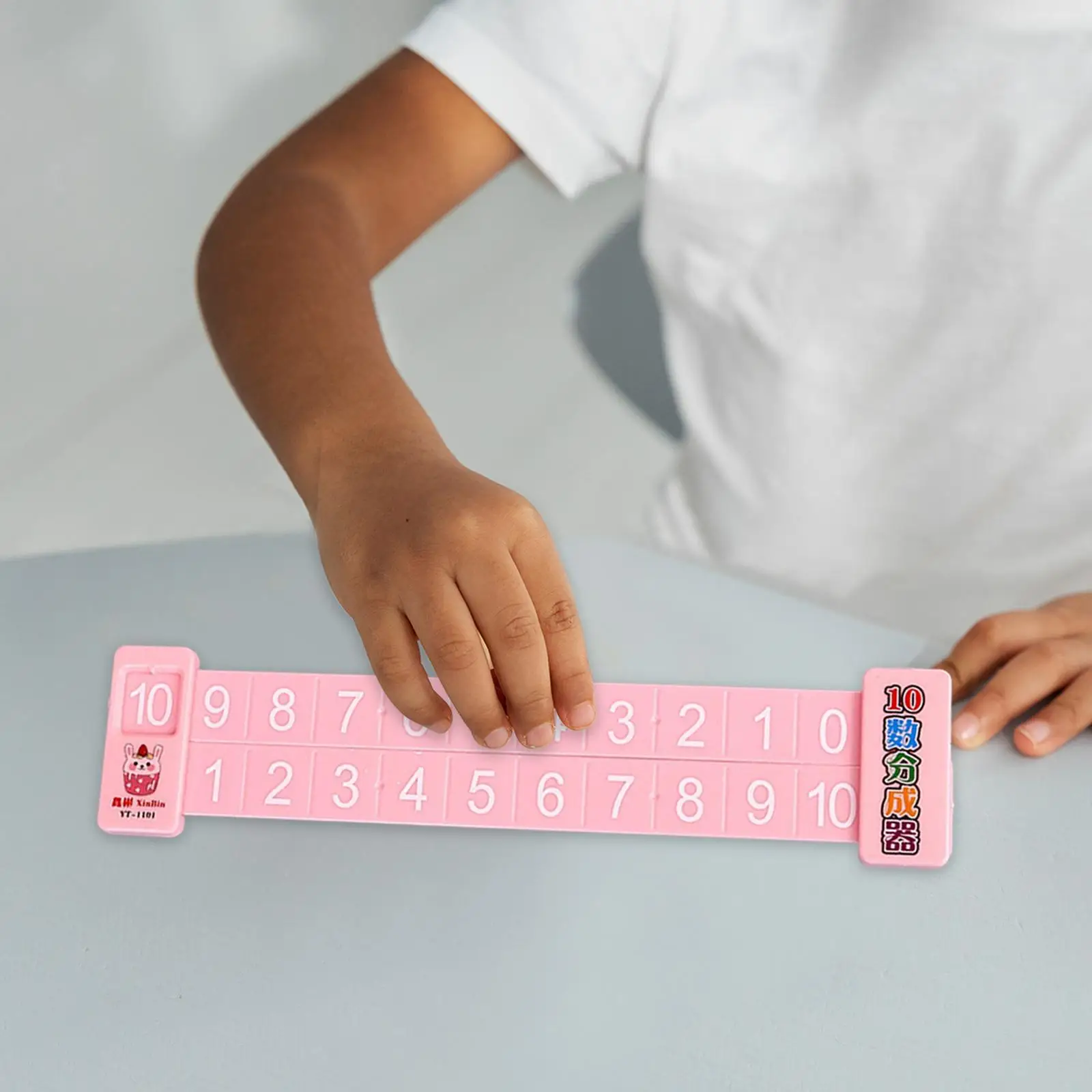 2-4pack Portable Mathematics Decomposition Ruler Teaching Aids for Children pink