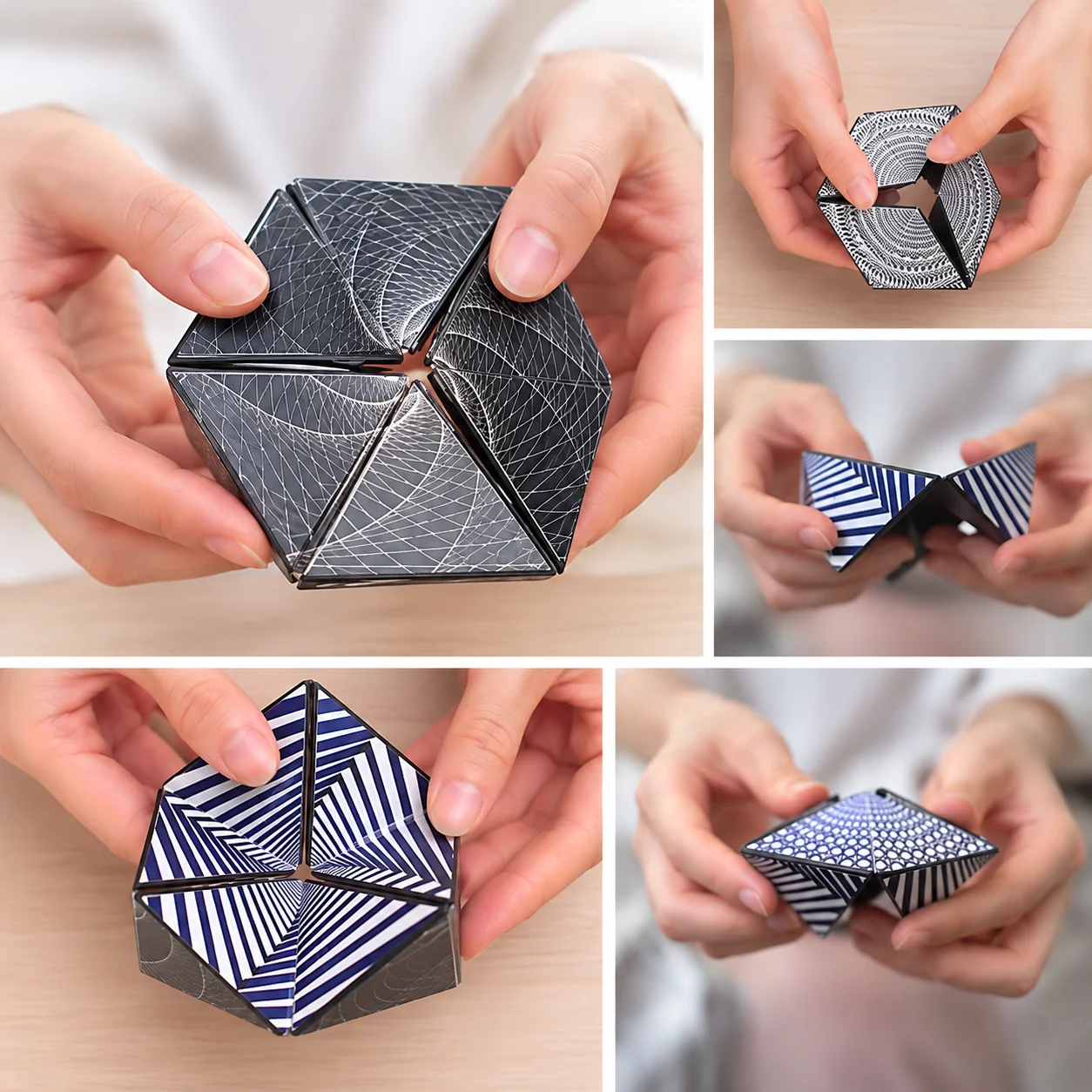 Puzzle Blank White - 3D Optical Illusion Flip Game, Foldable