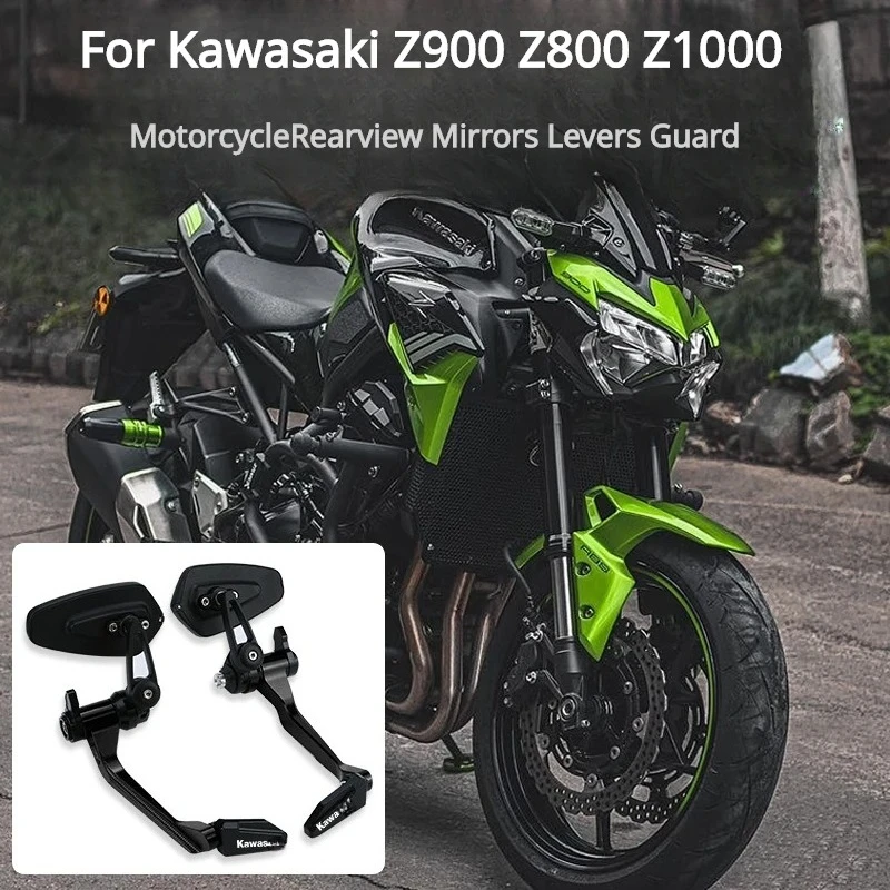 

For z800 z900 z1000 Modified Reflective Mirrors Handguards Protection For Kawasaki Z900 Z800 Z1000 Rearview mirror competition
