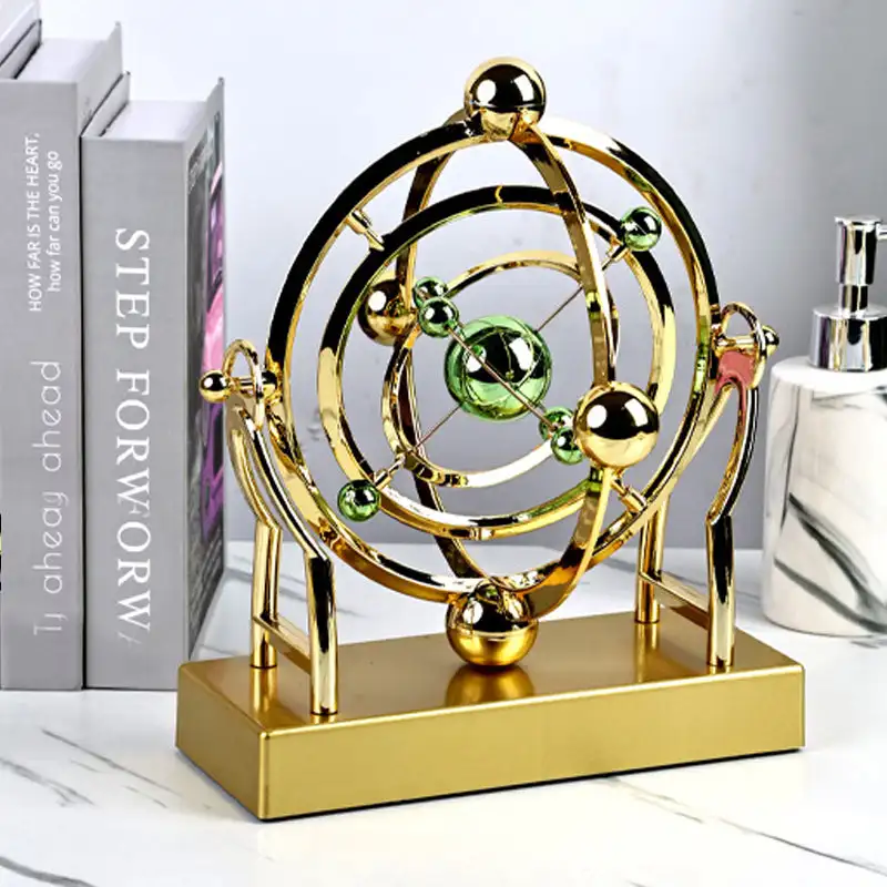 

Celestial Orbit Perpetual Motion Pendulum Rotating Wobbler Earth Desktop Model Creative Home Rotary Decoration Desk Gift