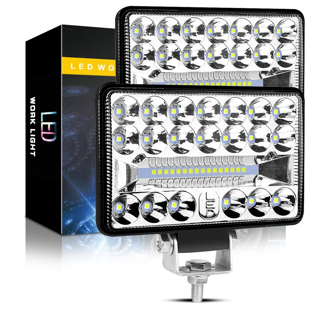 

2/4/10pcs 4 inch LED Work Light Bar with 36 Lights and 108W Mixed White Light for Trucks and Off-Roading Headlight