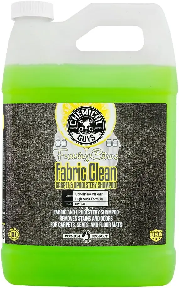 

Foaming Citrus Fabric Cleaner for Car Carpets, Seats & Floor Mats, Safe for Cars, Home & Office, 1 Gallon, Citrus Scent