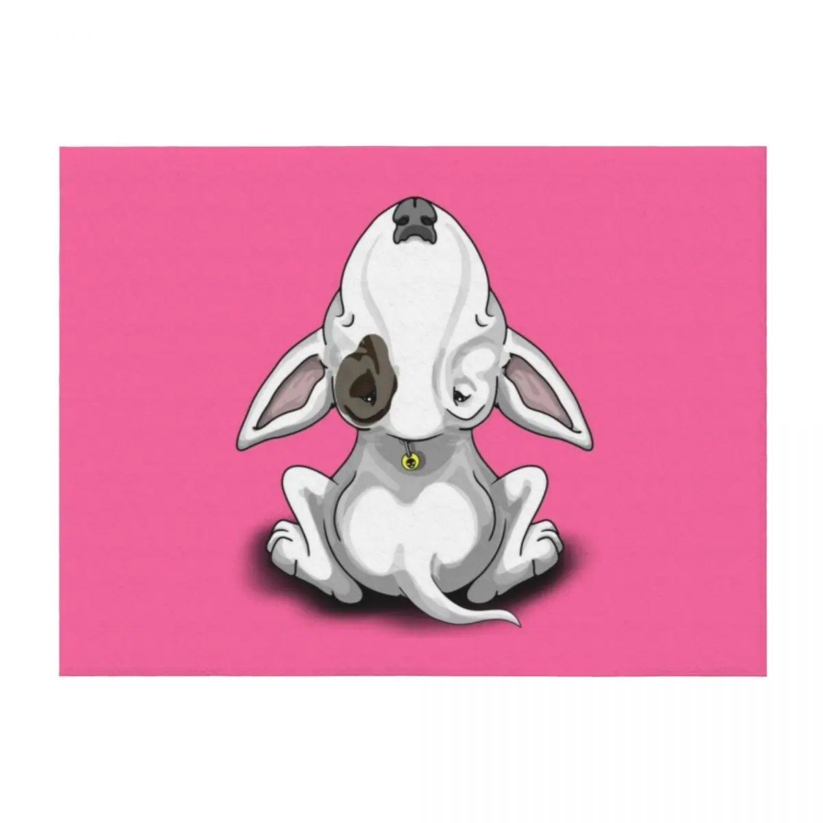 

Bullterrier Black Eye Patch Throw Blanket Decorative Sofa for babies Thin Kid'S Blankets