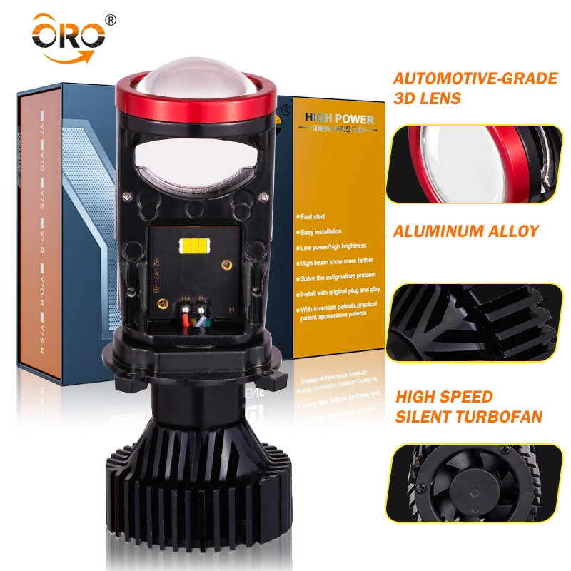 

ORO 38W H4 LED Headlight – 3800LM, 6000K Cool White, Energy-Efficient, Universal Fit for Cars & Trucks