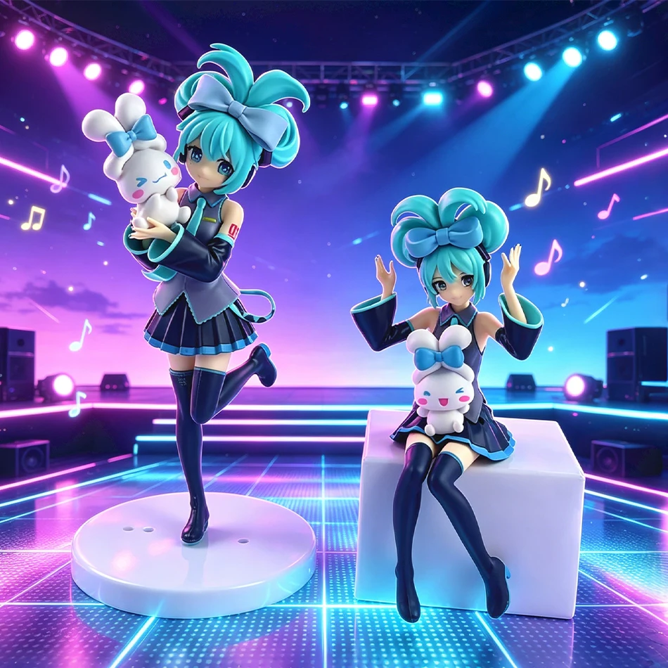 Hatsune Miku Anime-Figur Mode-Subkultur Heißes Kawaii-Mädchen Miku Actionfigur Weihnachtsgeschenk PVC-Sammlermodell Puppe Spielzeug