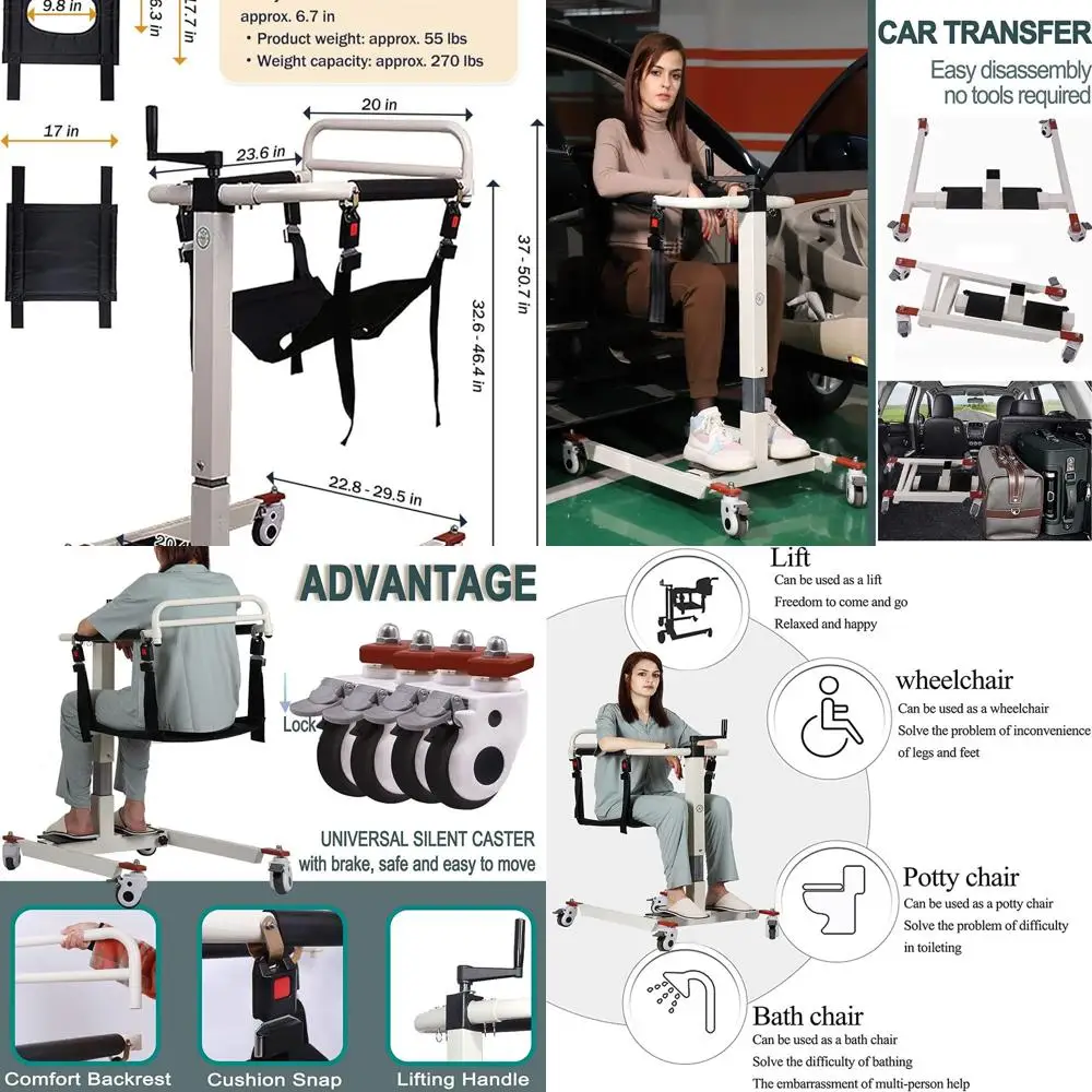 

Кресло-подъемник для перемещения пациентов, подъемное кресло для инвалидов, портативный автомобильный подъемник-кровать для перемещения на инвалидной коляске, устройство для перемещения, Tr