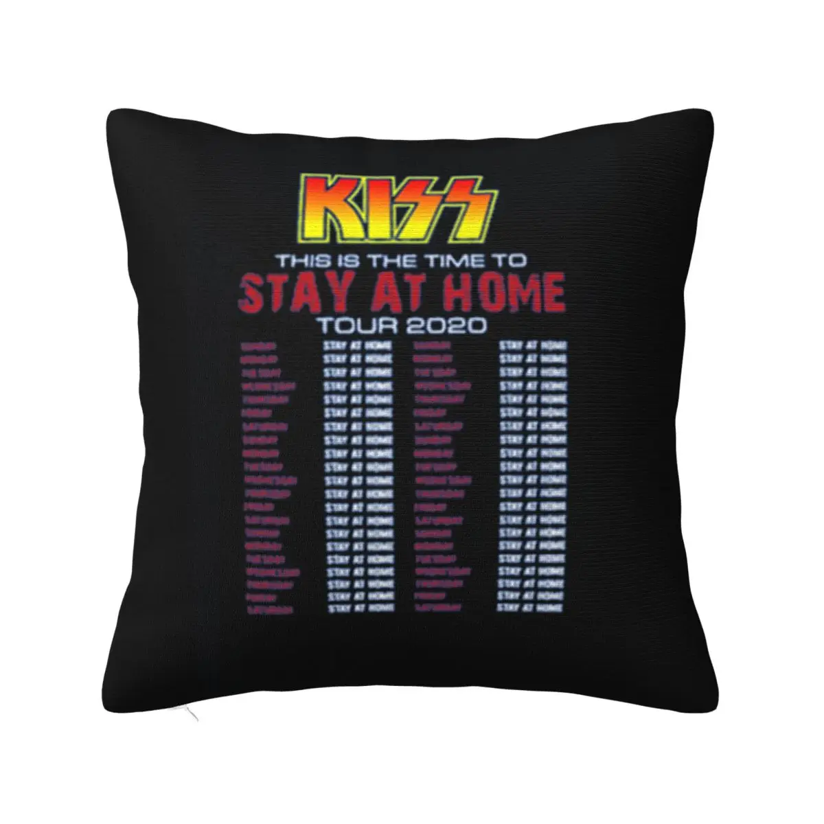 Kiss Rock Band This Is The Time To Stay At Home Tour 2020 Creative Anime Creative Design Pillow Case