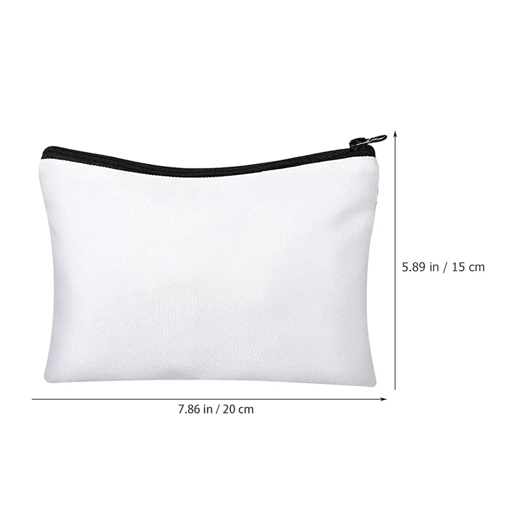 

8 set Blank Set Storage Bag Canvas Zipper Sublimation Makeup Organizer Pouch Bulk Travel Toiletry Storage Pen Case Sublimation