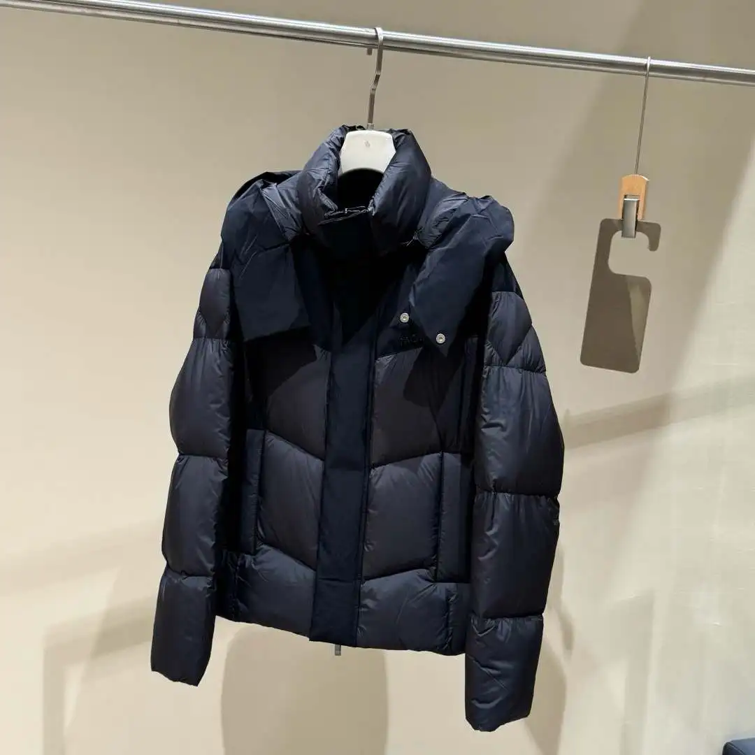 2025 venda quente inverno nova moda versátil masculino de alta qualidade fivela magnética jaqueta de penas de ganso