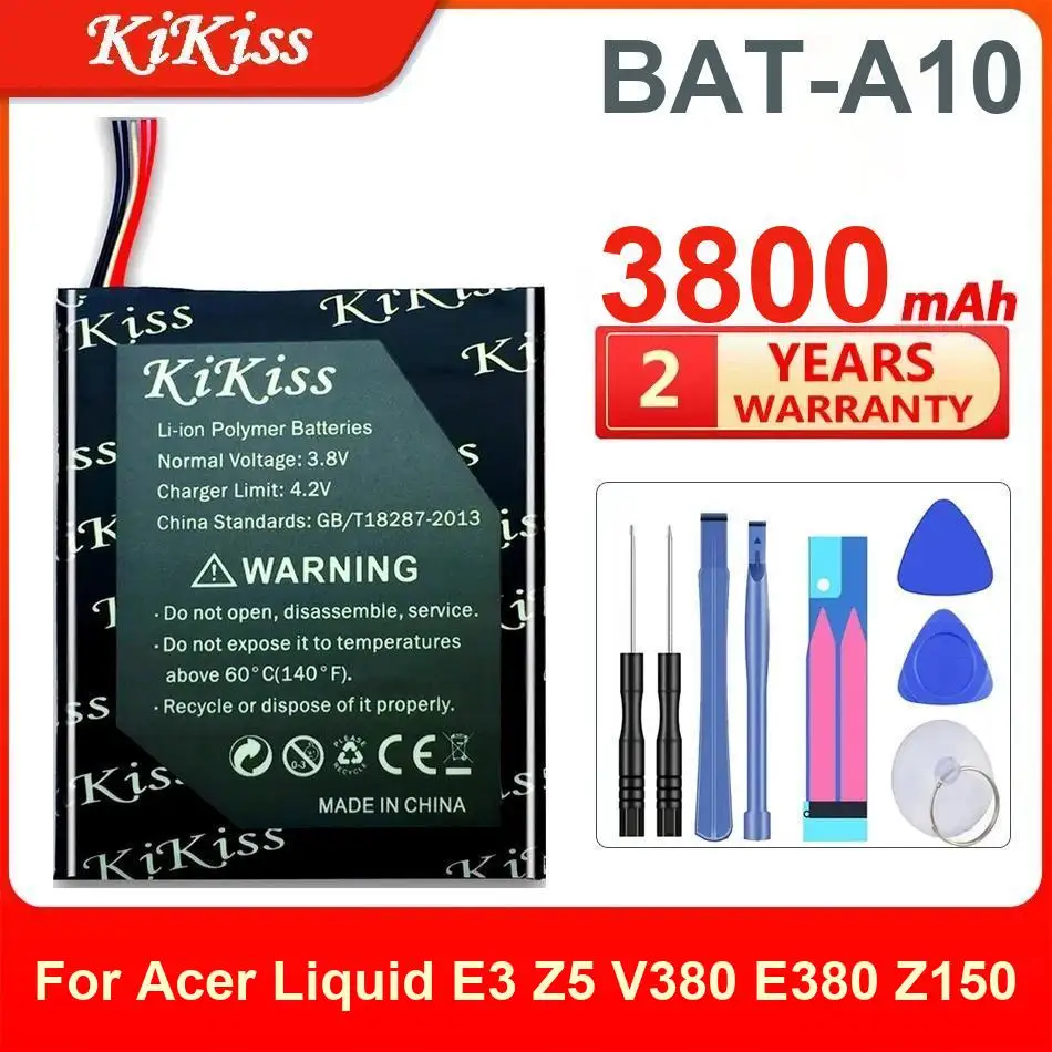

Аккумулятор Kikiss 3800 мАч BAT-A10 для Acer Liquid E3 Z5 V380 E380 Z150