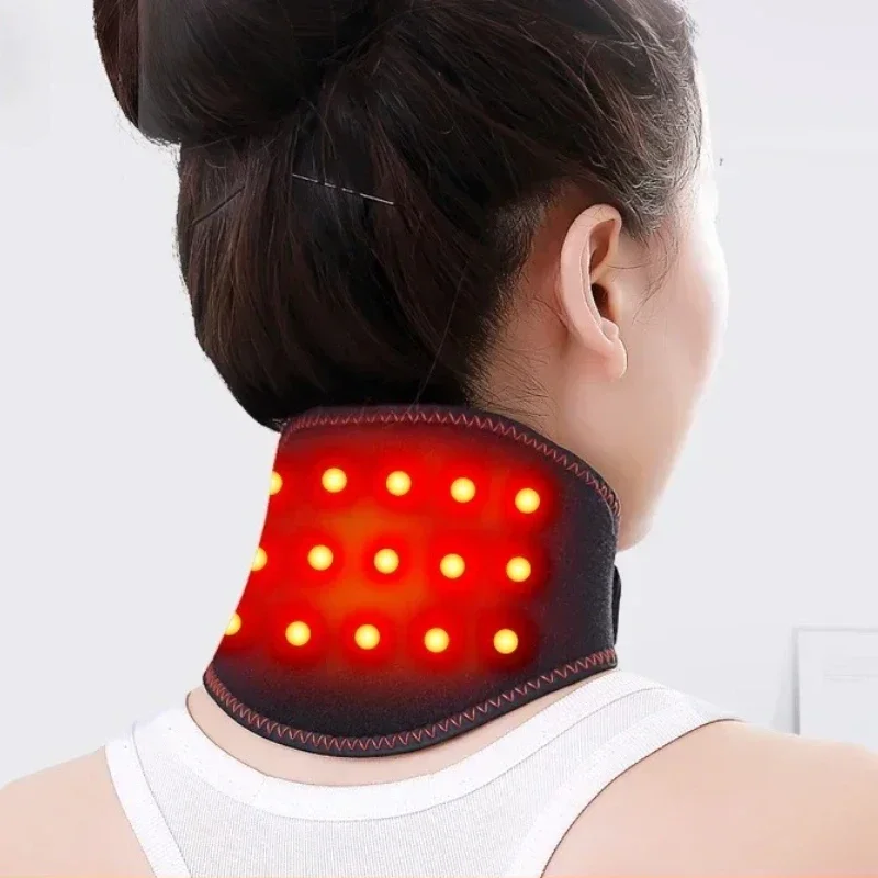 

Портативный массажер для шеи с красным светом/глубокое разминание для шейного отдела позвоночника/трепедии/3 шестерни с таймером нагрева/дома/для вождения
