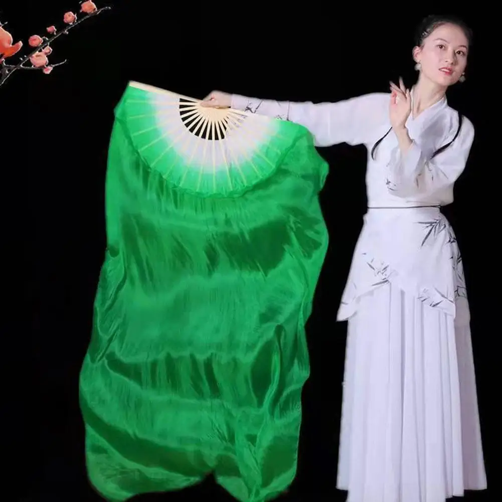 120 سنتيمتر تقليد الحرير الرقص الشرقي مروحة الحجاب الصلبة أحمر أخضر أصفر أزرق راقصة الخيزران مروحة قابلة للطي الرقص الكلاسيكي مروحة حريرية طويلة