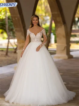 魅力的なVネックイブニングドレス、長袖ガウン、エレガントな空中ブランコドレス、2024