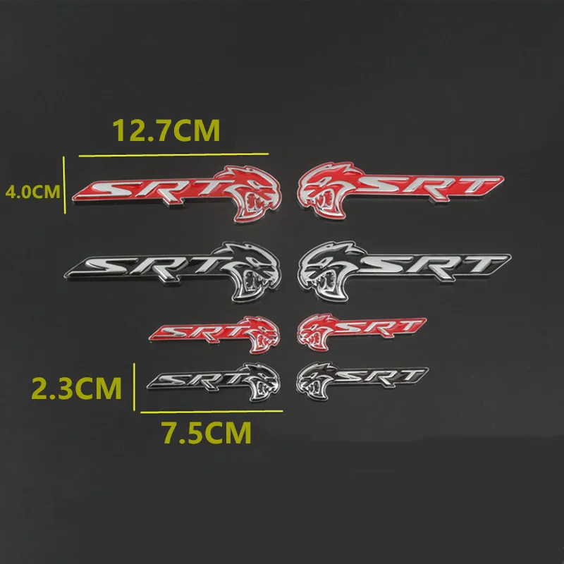 Car Front Grille Emblem Rear Trunk Decal Badge Stickers for Srt Charger Srt8 Srt4 Dart Durango Caliber Challenger Accessories