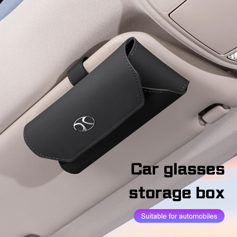 Car Glasses Case Portable For BAIC Beijing BJ20 BJ40 S6 Senova D20 X25 X35 X55 X65 D80 Sun Visor Sunglasses Storage Box Accessor