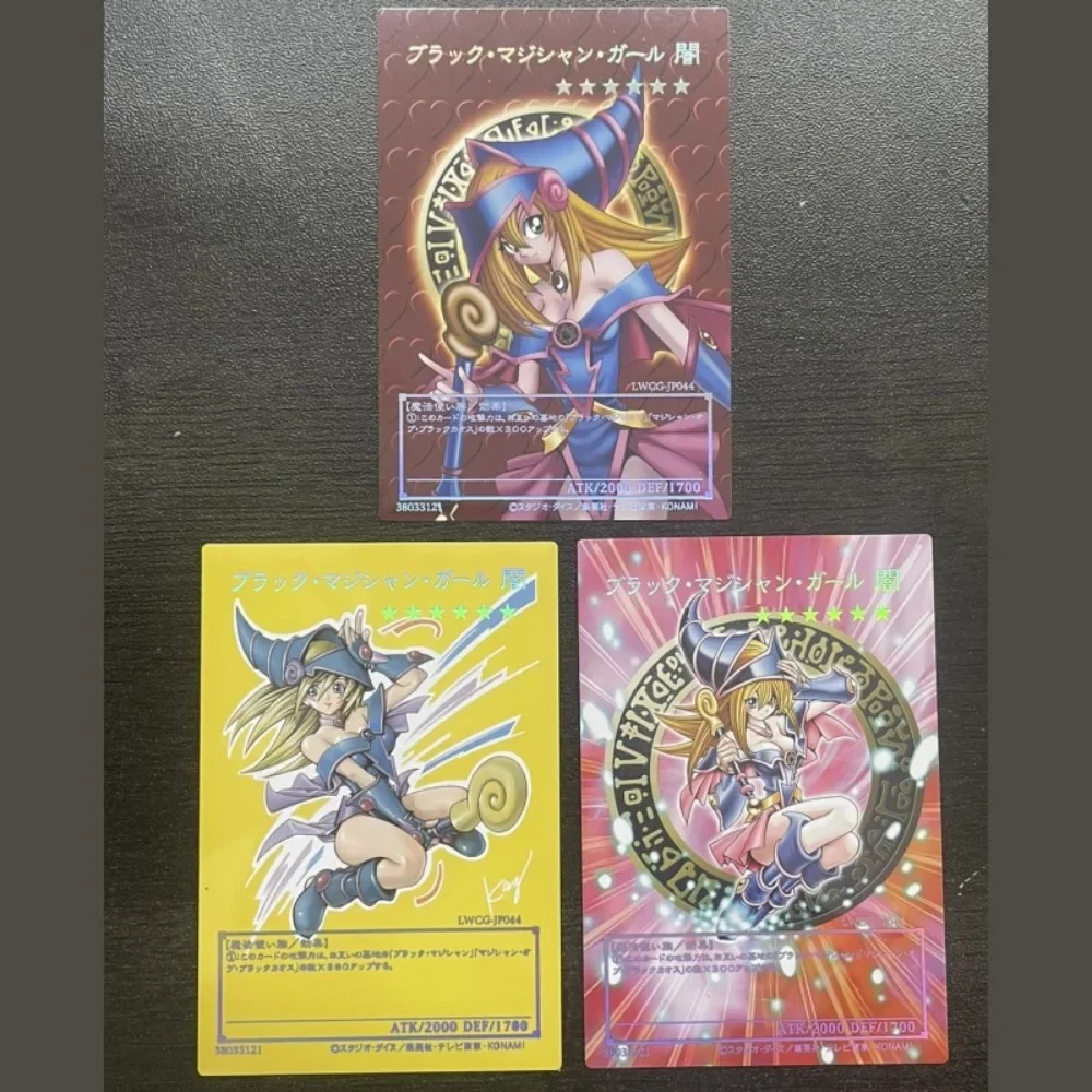 DIY Self Made Yu-Gi-Oh! Dark Magician Girl Flash Card Anime Color Flash Peripheral Game Collection Card Holiday Gift