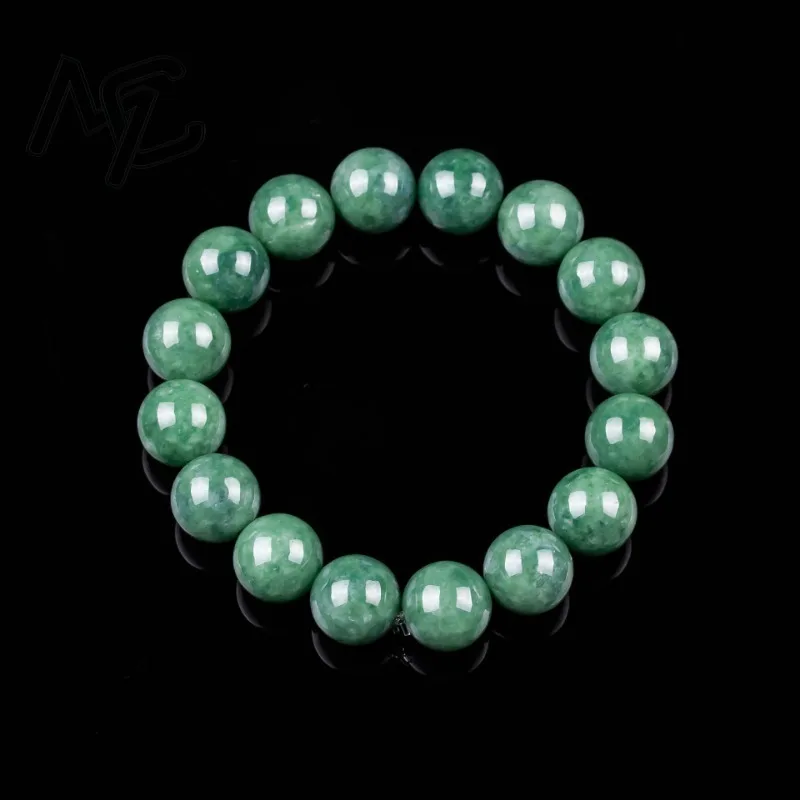 

New Natural Emerald Full Color Round 8-13mm Beads Bracelet Necklace Fashion Charm Rosary Yoga Women Men Jewelry Gift Lucky Charm