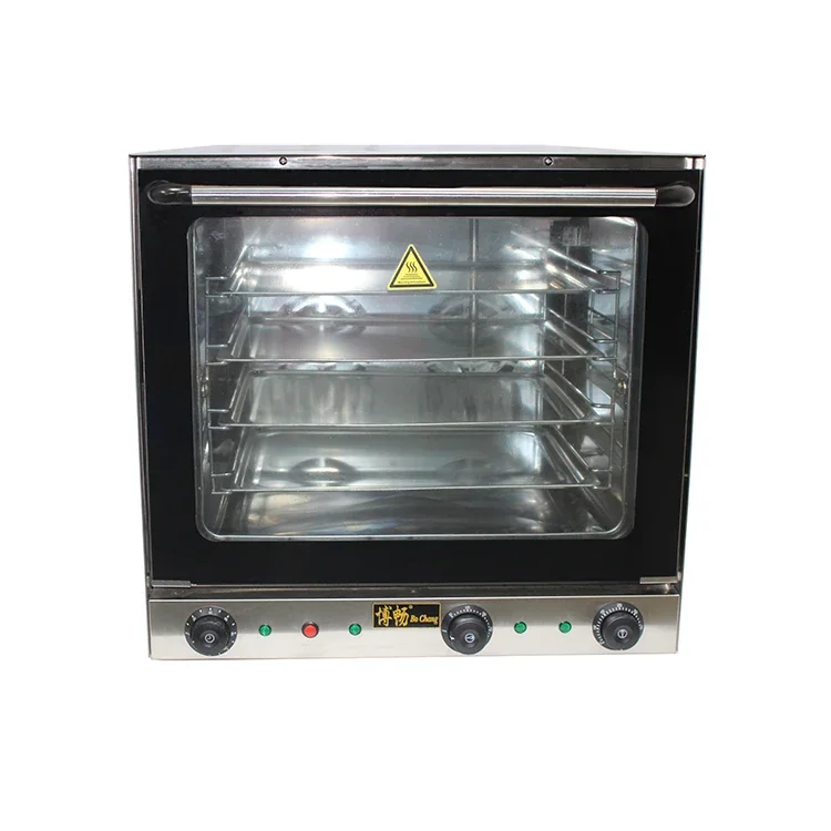 Commercial 4 Trays Ovens Bakery Equipment Electric Convection Oven With Steam Function