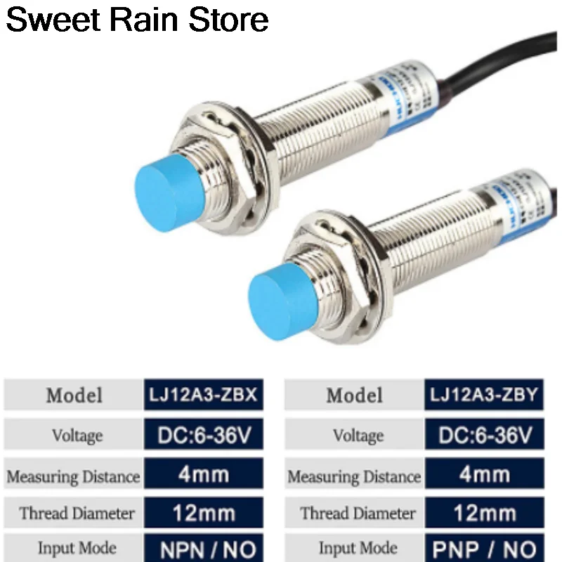 LJ12A3-4-Z/BX LJ12A3-4-Z/Oleh Proximity Switch Induktif Proximity Sensor Deteksi Beralih NPN/PNP DC 6-36V Pendekatan Sensor 12Mm