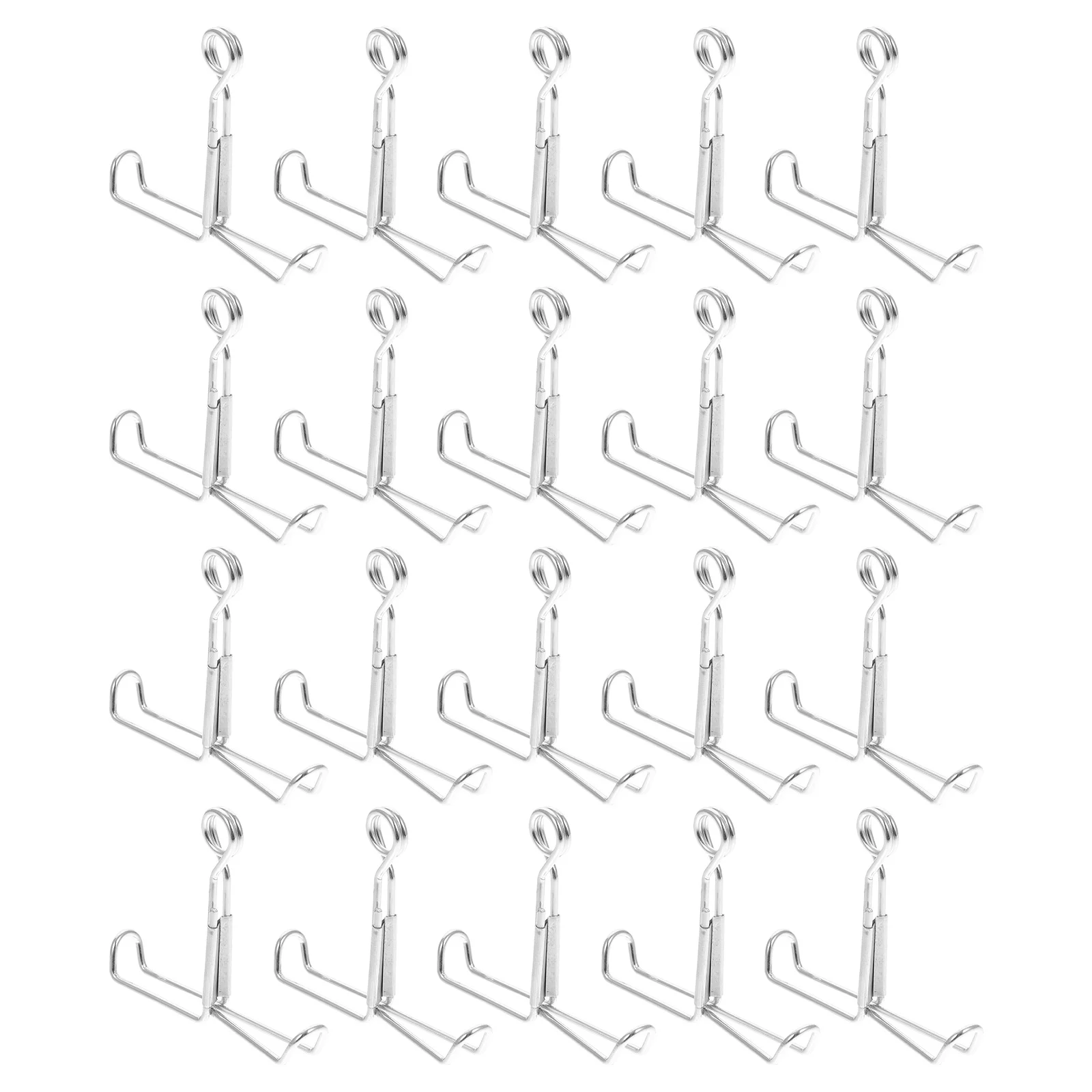 

20Pcs Flat Jaw Spring Clamp Smooth Galvanized Easy Lock Water Flow Control Hose Clip Flat Jaw Spring Clamp Tube Clamps