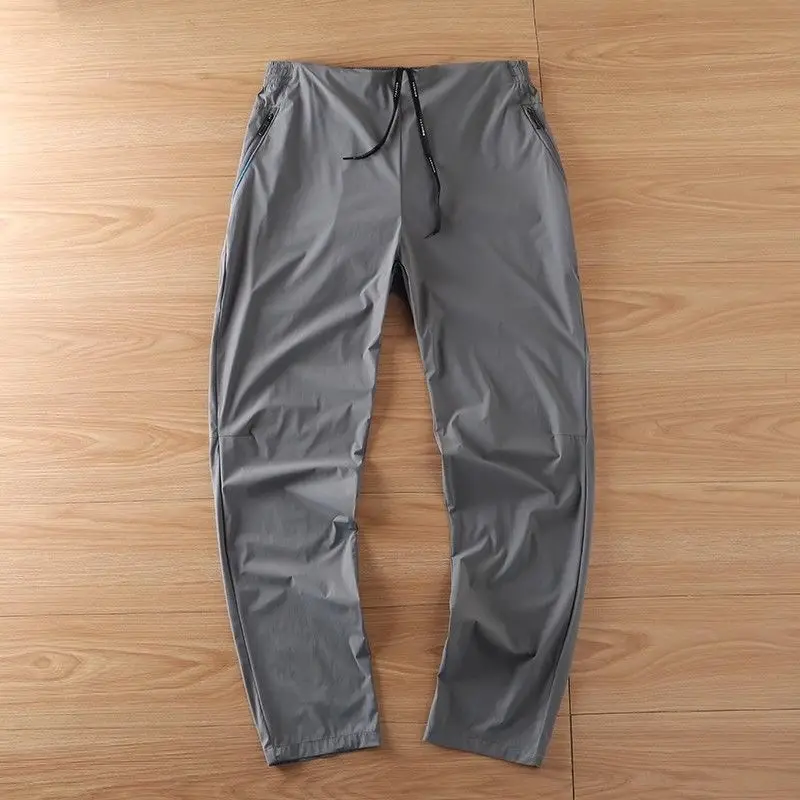 Summer Spring Lightweight Casual Ice Silk Pants Waterproof Plus Size Harem Trousers