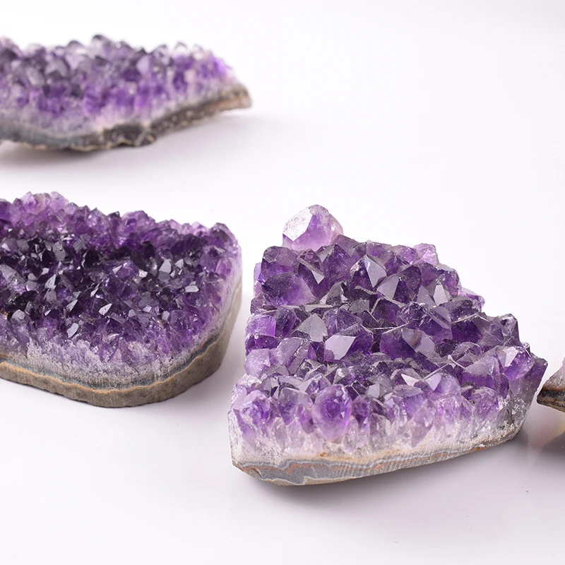 Natural Raw Amethyst Quartz Purple Crystal Cluster Healing Stones Specimen Home Decoration Crafts Decoration Ornament