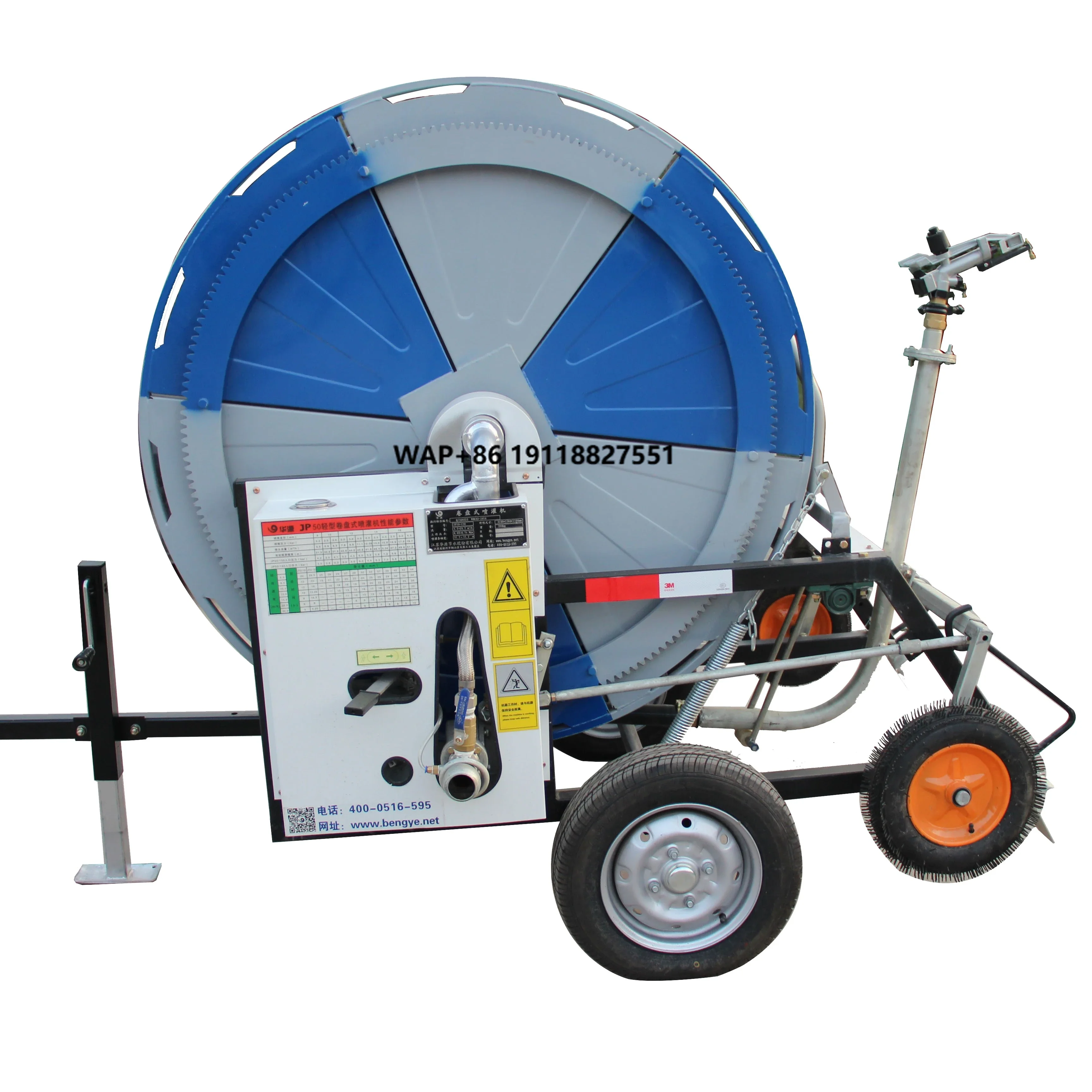 JP50-150 Mini Hose Reel High Pressure Rain  Sprinkler System Irrigation Equipment for Agriculture Engine Core Component