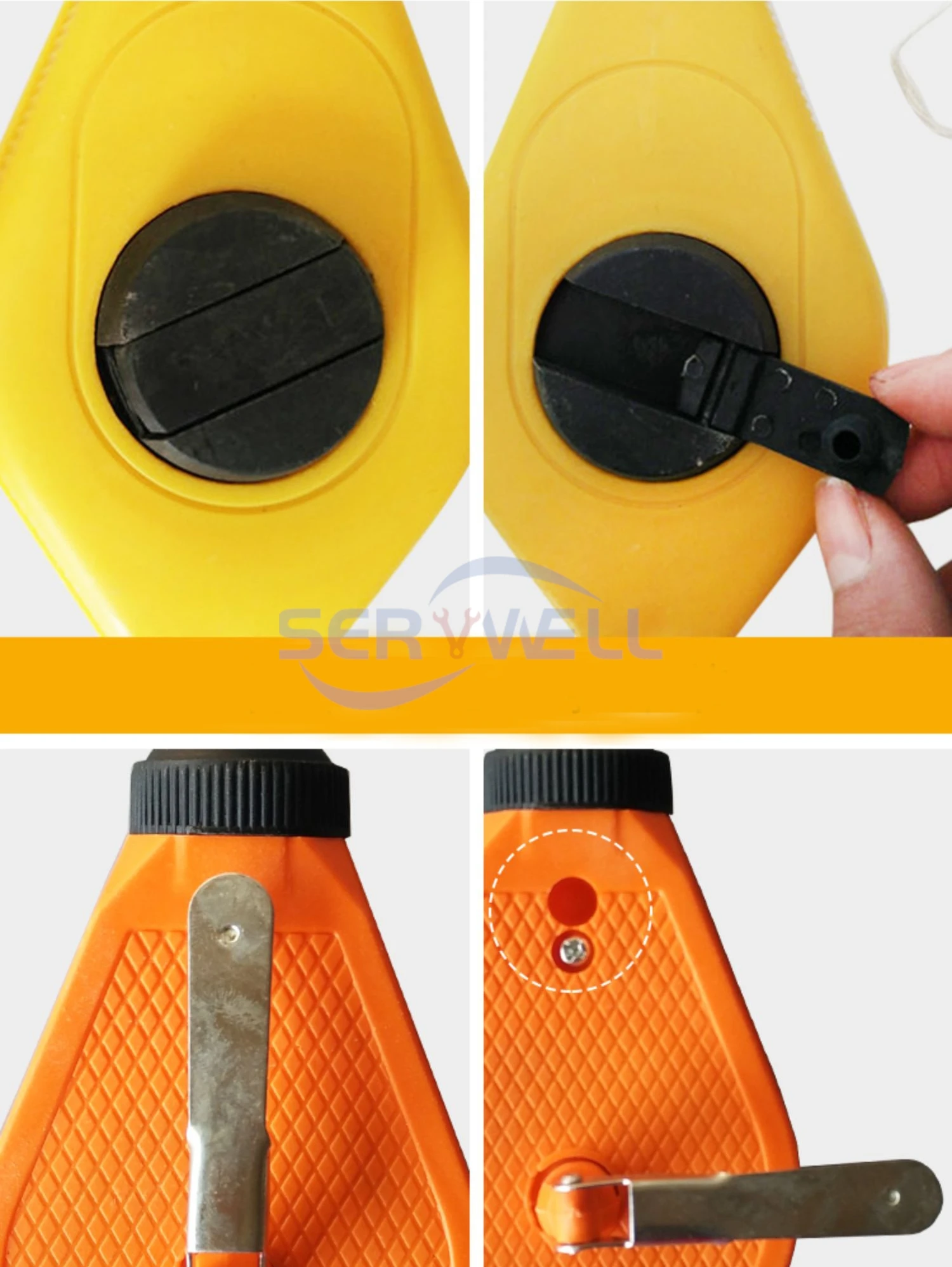 1Pc Plastic Manual Drywall Marking Level Standard Line Reel Chalk Box Decoration Woodworking Tool