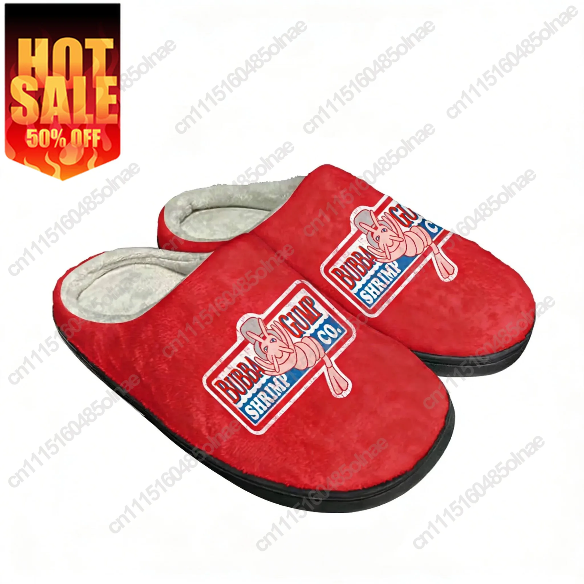 Retro1994 Shrimp Home Cotton Custom Slippers Bubba Gump Mens Womens Plush Bedroom Casual Warm Shoes Thermal Slipper