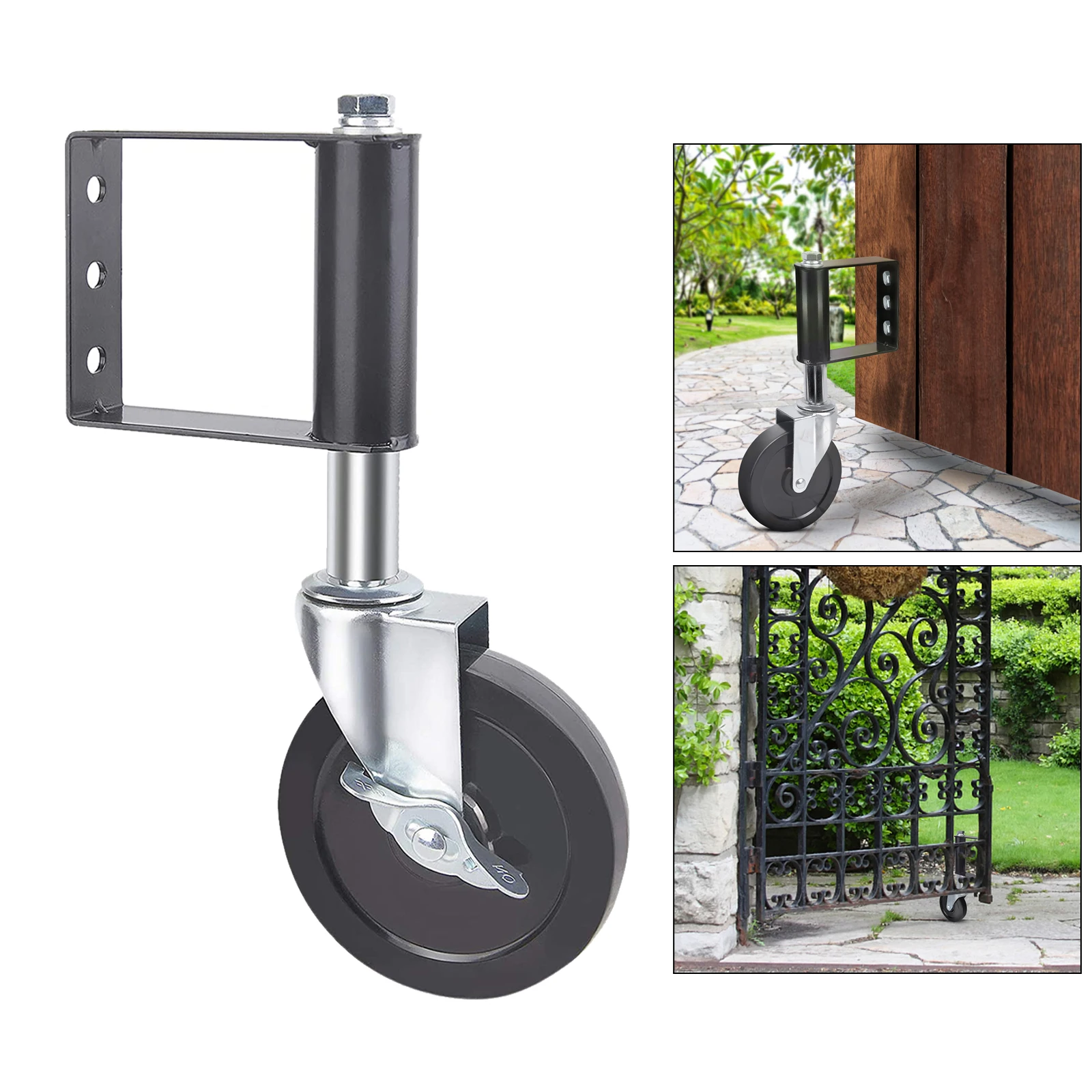 Spring-loaded Casters Universal Wheel Gate Spring Wheel Home Iron Fences Warehouse Gate Replacement