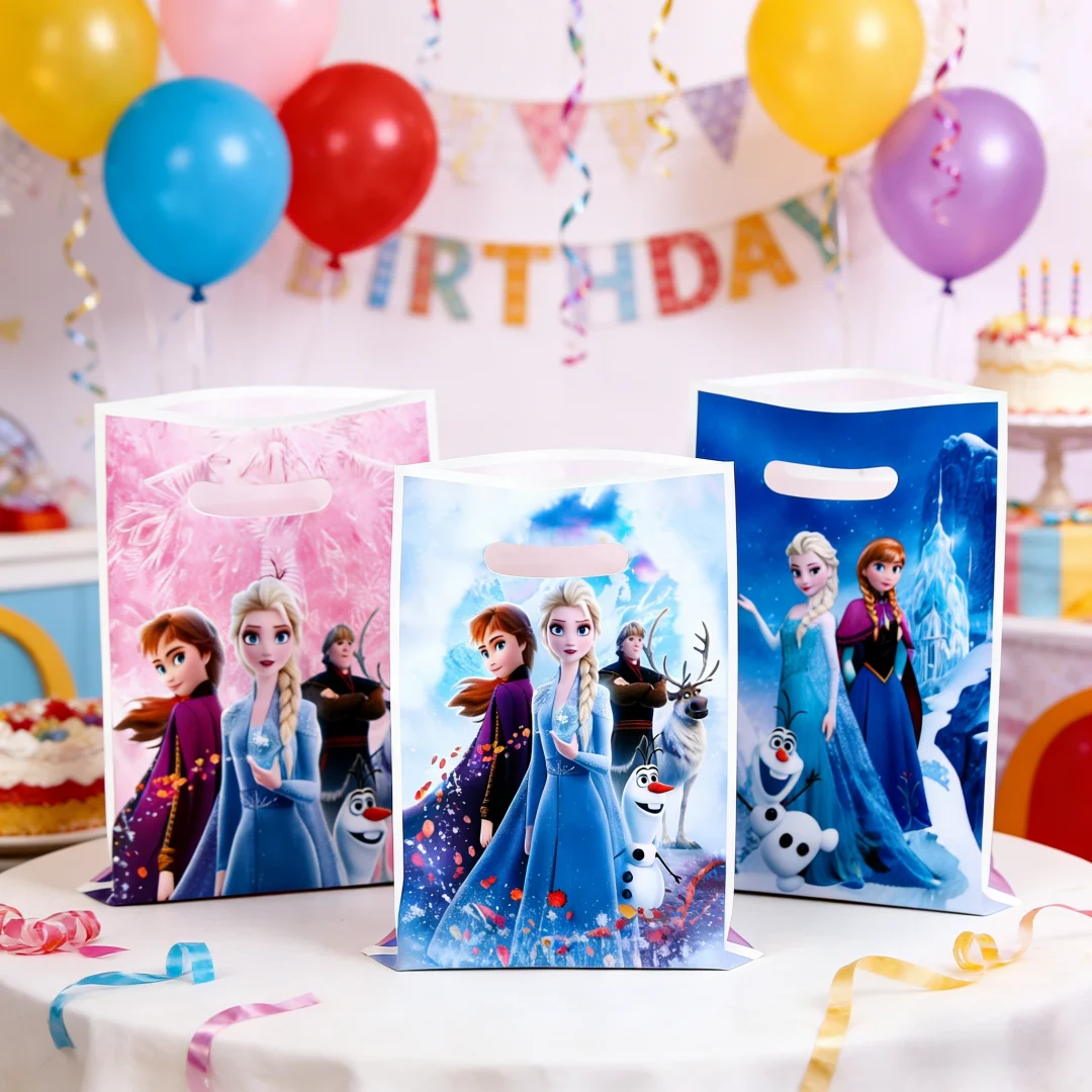  Disney Frozen Elsa Theme Favours Wraps Anna Frozen Princess Booty Bag Kindergeburtstag Party Süßigkeiten Keks Verpackung Geschenkbeutel