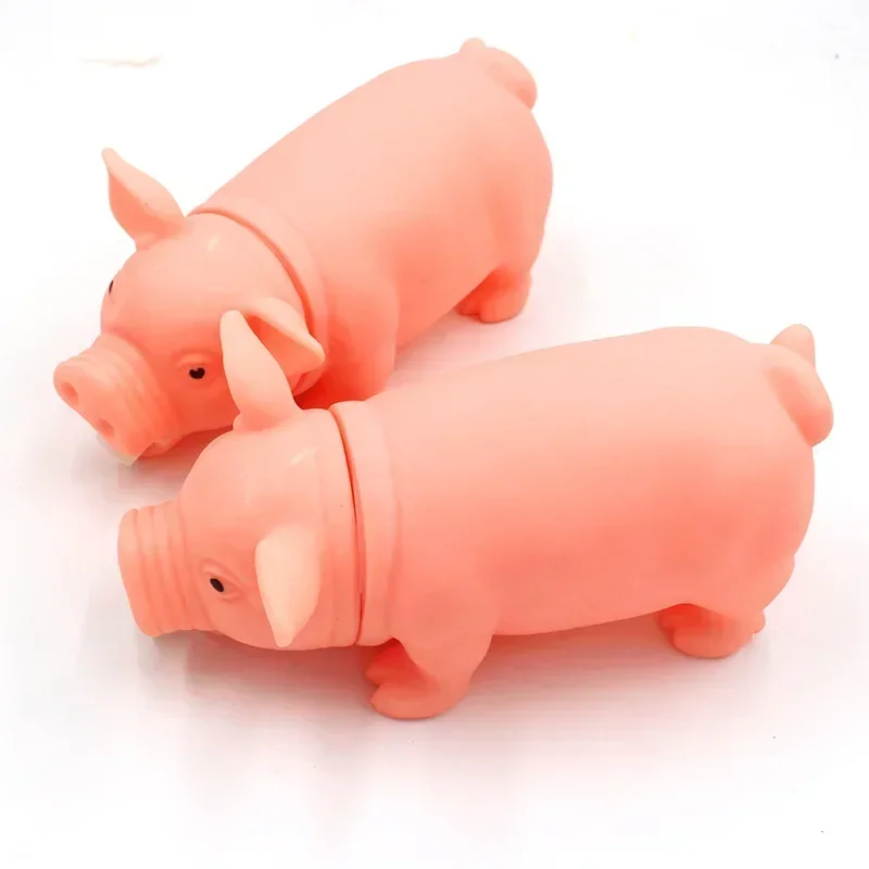 Funny Screaming Pig Pet Toys Releasing Pig Durable Dog Chew Toys Tough Squeaky Dog Grinding Teeth Pet Toys