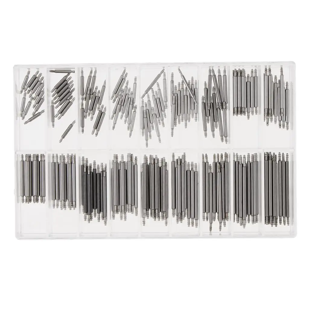 Stainless Steel Watch Strap Spring Bars Assortment Kit Watch Repair Tools Set for Mechanical Watches