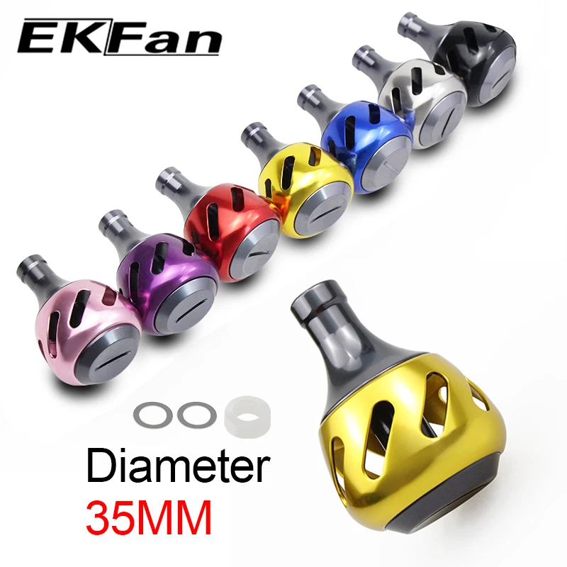 EKFan 30 35 40MM Aluminum Alloy Fishing Reel Handle Knobs for 1000-5000 Bastcasting Spinning Reels Fishing Tackle Accessory