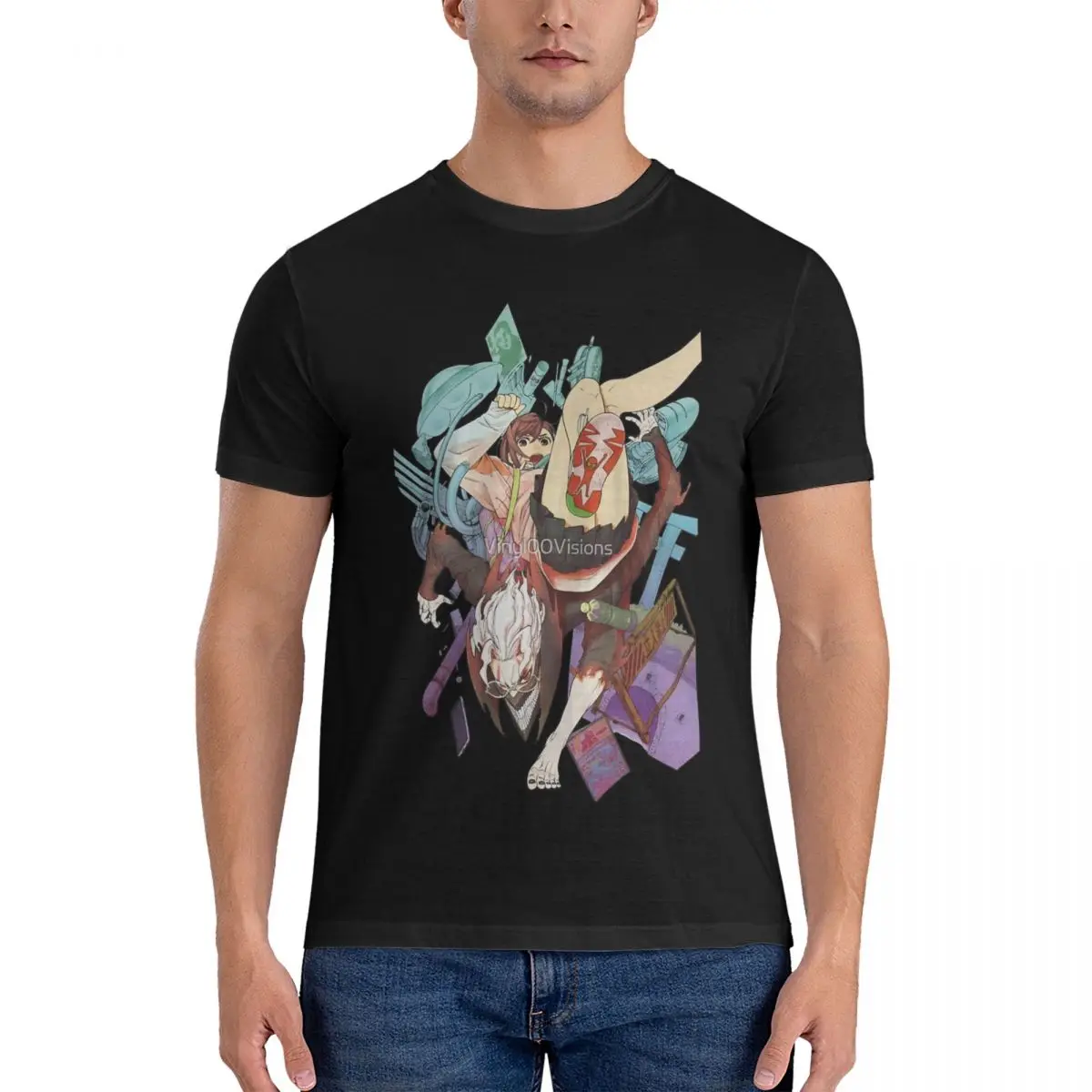 Camisetas Dandadan-Okarun_Momo para hombre, ropa 100% de algodón Dandadan Okarun2, camisetas novedosas de manga corta con cuello redondo, Idea de regalo