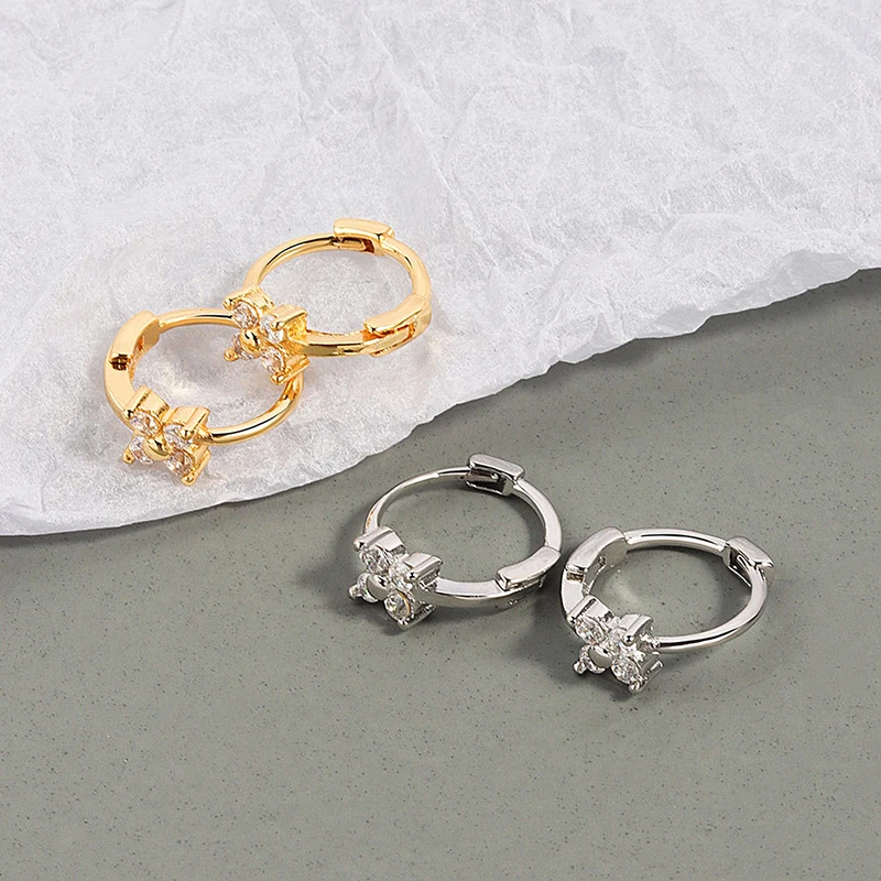2pc Edelstahl kleine huggies Reifen Ohrringe für Frauen winzige Kristall Zirkonia Anhänger Knorpel Ohrringe Piercing Schmuck – Detail 15
