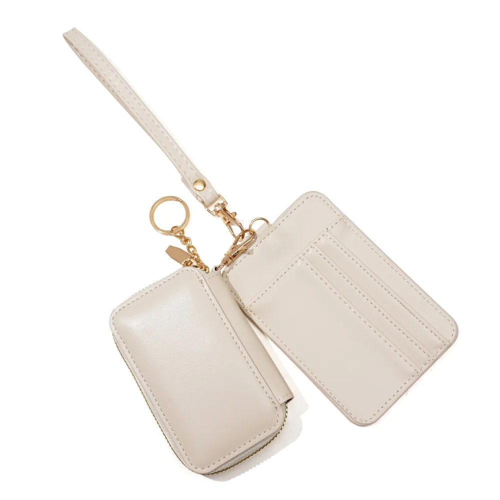 Cartera de moda con múltiples ranuras, minimonedero ligero de cuero PU, tarjetero