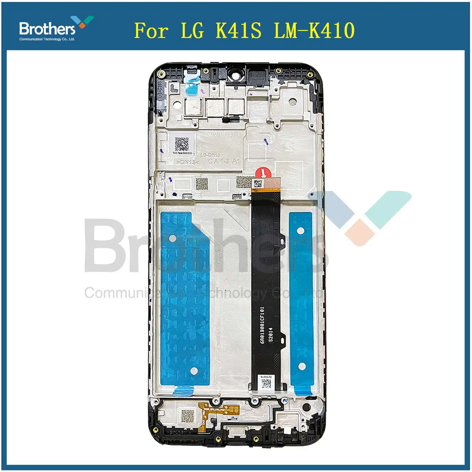 LM-K410สำหรับ LG K41S จอแสดงผล LCD แบบสัมผัสหน้าจออะไหล่ประกอบเฟรมเครื่องอ่านพิกัด