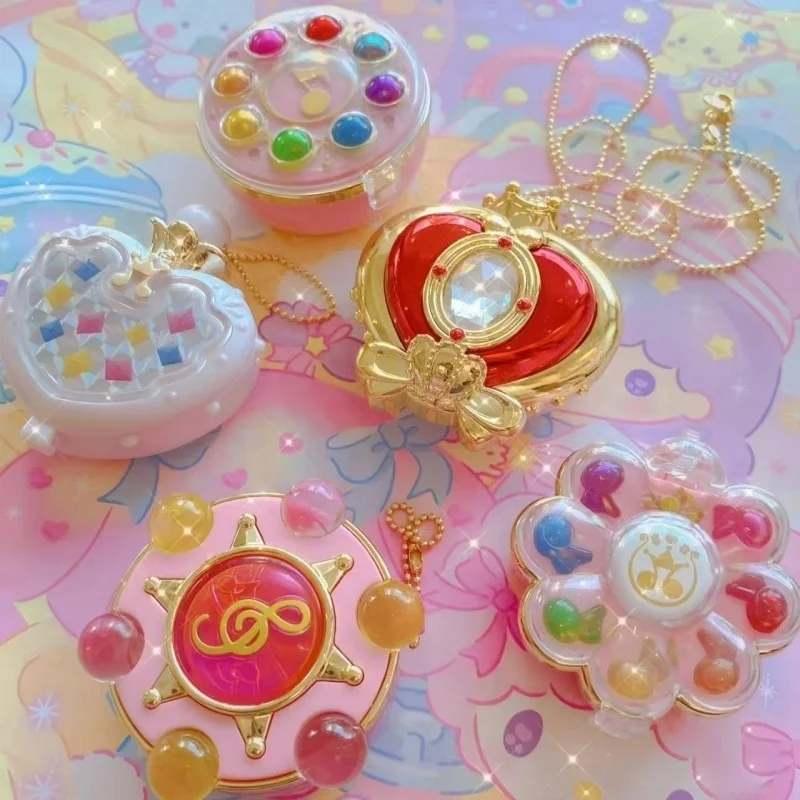 Genuino Bandai Gashapon mágico DoReMi Mini varita mágica transformador modelo en miniatura figura espejo de maquillaje adornos coleccionables