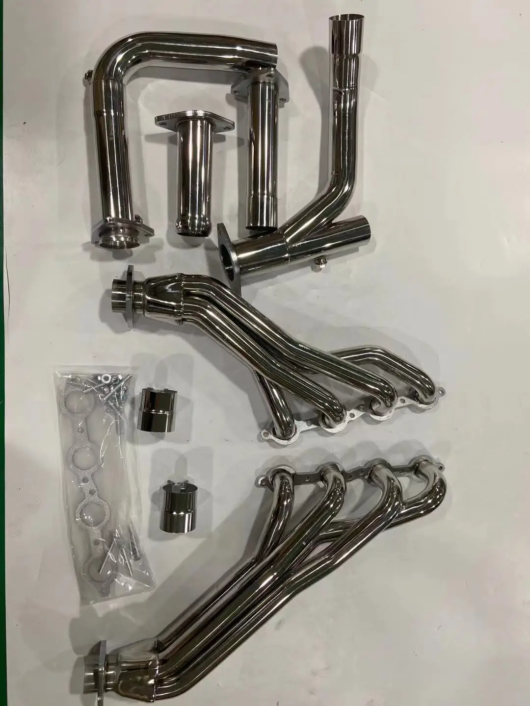 

For Exhaust Pipe GMT900 4.8/5.3/6.0 V8 LONG TUBE STA INLESS STEEL EXHAUST HEADER+Y-PIPE 294-364