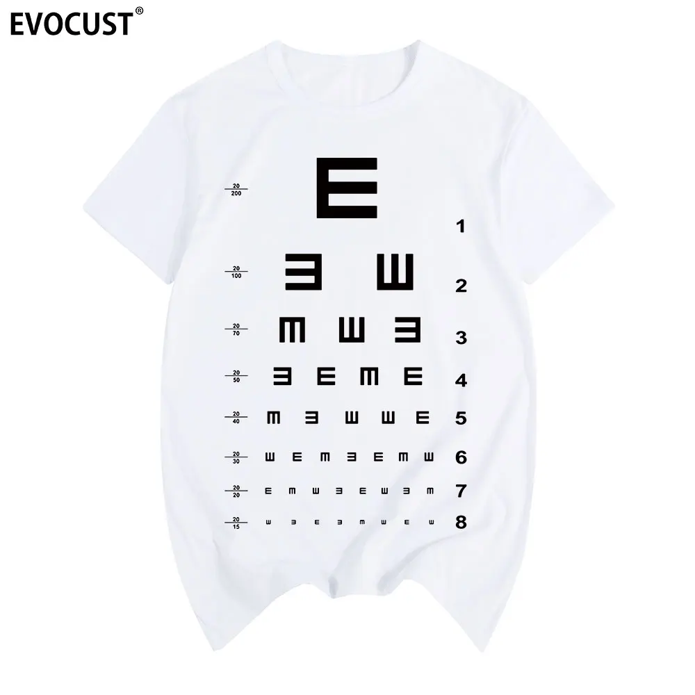 Eye Vision Chart Funny Optometrist Optometry Glasses T-shirt Cotton Men T shirt New TEE TSHIRT Womens unisex Fashion