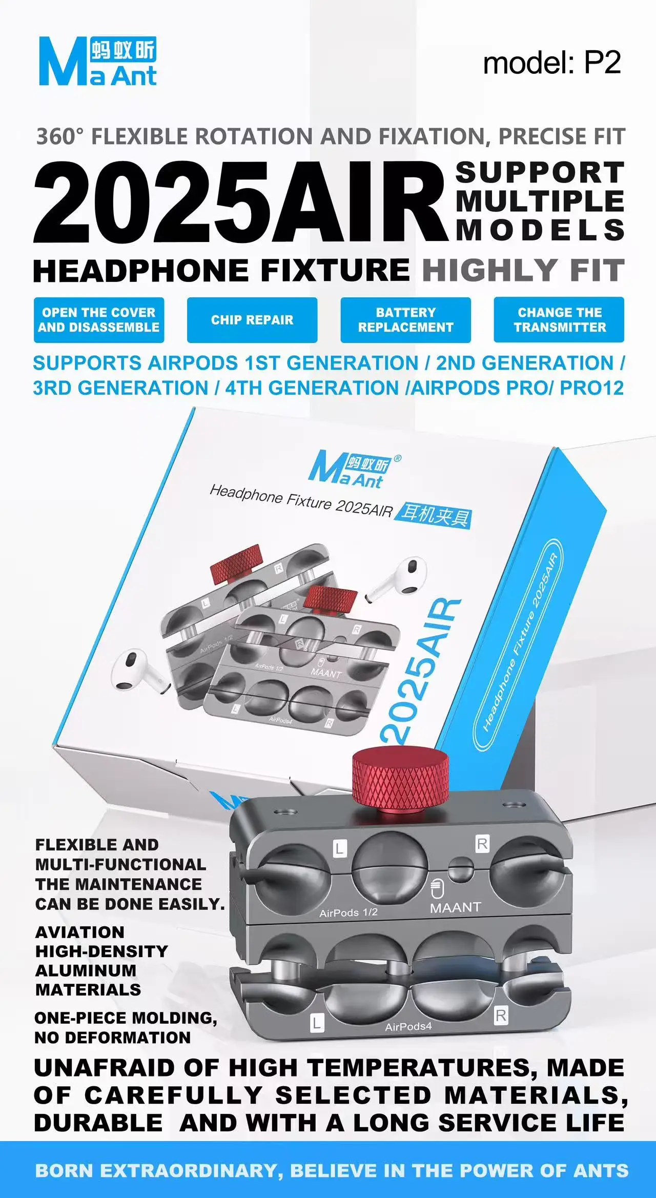 

AirPods Repair Replacement Fixing Fixtures Kit for 1 2 3 4 pro Pro2 Headphones - Accessories And Parts