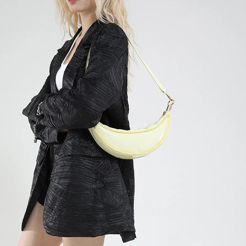 في الهواء الطلق التمويه سستة ديكور زلابية حقيبة 2025 جديد بولي Leather جلد المرأة حقائب الكتف تحت الإبط الإناث حقيبة صدر للرجال عادية