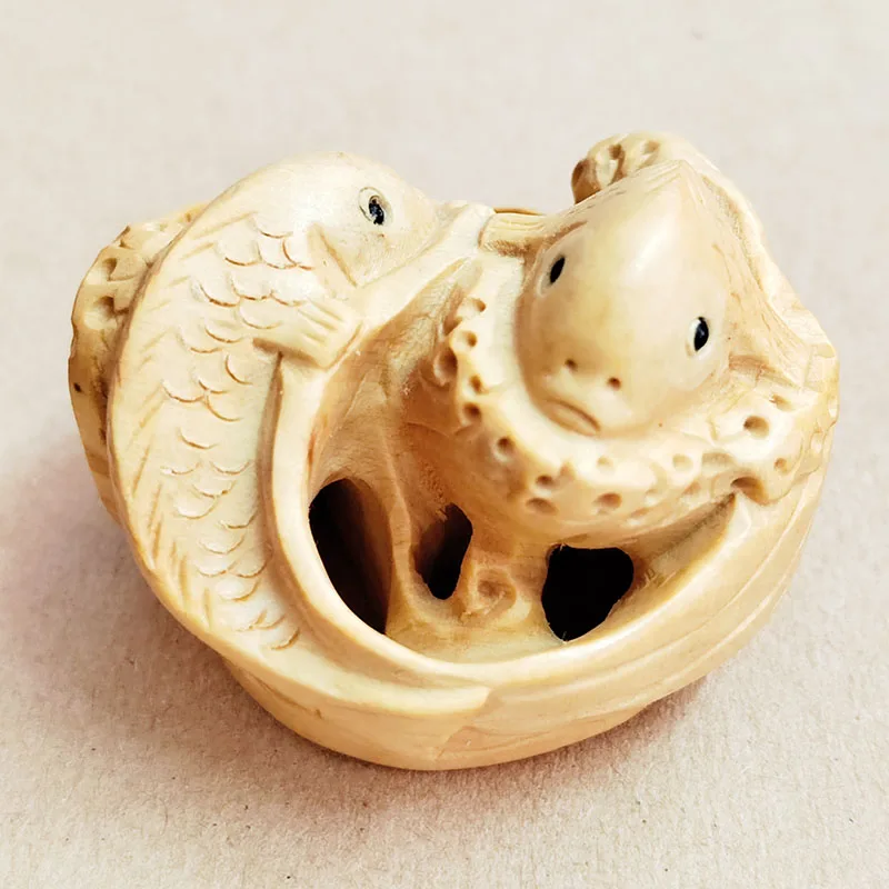 

Q4919-1,6 "резная вручную японская клюшка Netsuke - 2