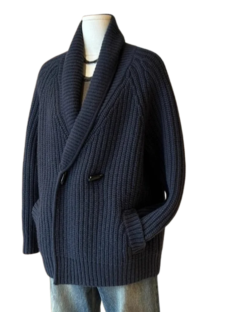 Усовершенствованный ретро ленивый стиль модный вязаный кардиган женский осенне-зимний новый стиль французская уникальная супер красивая куртка