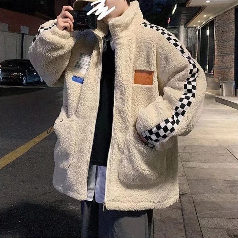 남성용 가을 겨울 다운 재킷 파카 패션, 체커보드 패턴, 따뜻한 코트, 커플 루즈 패딩 재킷, 한국 브랜드 아웃웨어 Best5 남성용 가을 겨울 다운 재킷 파카 패션, 체커보드 패턴, 따뜻한 코트, 커플 루즈 패딩 재킷, 한국 브랜드 아웃웨어 Best5