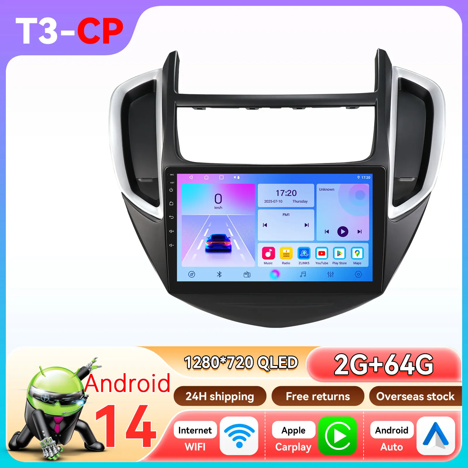 Hizpo 360 Camera Android Auto Smart Car Systems voor Chevrolet TRAX 2014 - 2016 Intelligente Multimedia GPS Stereo Draadloze Carplay Autoradio Touchscreen